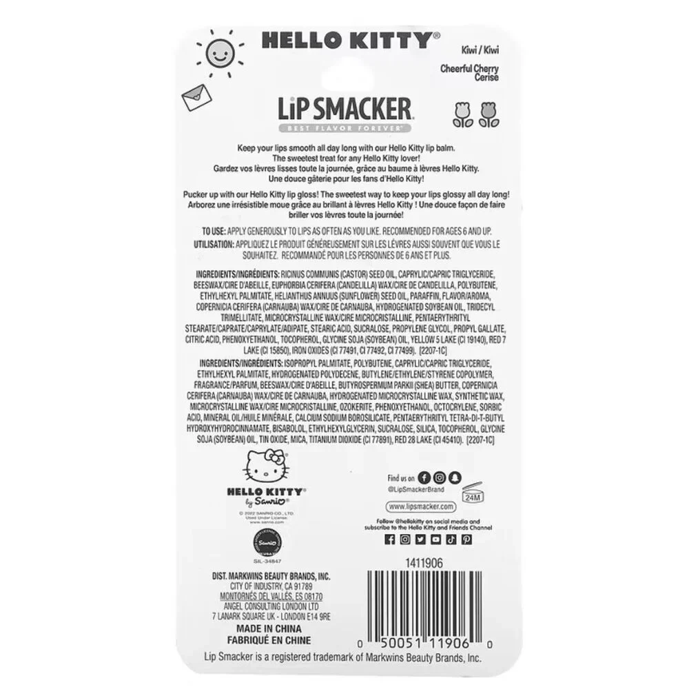 LIP SMACKER Hello Kitty Lip Balms Pack NWT